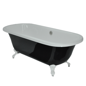 Banheira Mesclada Paola Vitoriana Imersão Classica 175x79x63 sem Hidromassagem Pés Branco, Versátil