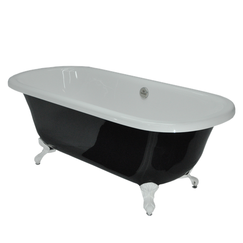 Banheira Mesclada Paola Vitoriana Imersão Classica 175x79x63 sem Hidromassagem Pés Branco, Versátil