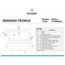 Ver imagem 3 de Banheira Mesclada Paola Vitoriana Imersão Classica 175x79x63 sem Hidromassagem Pés Branco, Versátil