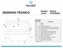 Ver imagem 3 de Banheira Mesclada Paola Vitoriana Imersão Classica 175x79x63 sem Hidromassagem Pés Branco, Versátil