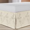 Saia Box Bordada Para Cama De Casal Queen - Palha - 1