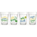 Ver imagem 1 de Kit 4 Copos Americanos Torcida Brasil Futebol 190ml Jogo de Copos Temáticos Decoração Mesa Posta