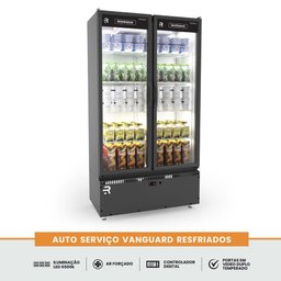 Auto Serviço Vanguard Resfriados 2 Portas 0 a 7 ºC ASVR2PPB Branco Int. Preto Ext. 220V - - 4