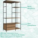 Ver imagem 3 de Closet Roupeiro Industrial 02 Gvt 180 Cm P1025 Mell Preto Pp