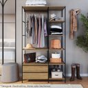 Ver imagem 7 de Closet Roupeiro Industrial 02 Gvt 180 Cm P1025 Mell Preto Pp