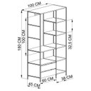 Ver imagem 4 de Closet Roupeiro Industrial 02 Gvt 180 Cm P1025 Mell Preto Pp