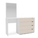 Ver imagem 2 de Cômoda Penteadeira Porto 4 Gavetas com Espelho 149x160cm Creme/Branco 240889