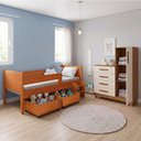 Ver imagem 1 de Quarto Infantil Luna Plus Nature com Cômoda Versátil Savana Off White e Estilo Moderno