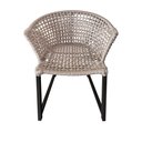 Ver imagem 4 de Kit 6 Cadeiras de Jantar Corda Naútica Salinas Area Externa Base Alumínio Preto - Champanhe