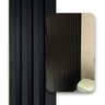Painel Ripado Wpc Interno Wave Várias Cores-10 Placas- 2,90m X 16cm (0,43m²) Woopo Preto - 2