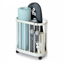 Ver imagem 3 de Cesto Organizador Rodinhas Multiuso Carrinho Roupa Acessorios Objetos Sala Salao Casa Cozinha Banhei