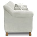 Ver imagem 5 de Kit 2 Poltronas e Sofá Living 2 Lugares 1,80m Vênus Veludo Cinza Prata Pés Castanho - Pallazio