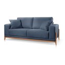 Ver imagem 1 de Sofá Paris 3 Lugares Linho Azul 2,10m Confortável Sala