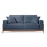 Sofá Paris 3 Lugares Linho Azul 2,10m Confortável Sala - 2