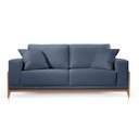 Ver imagem 2 de Sofá Paris 3 Lugares Linho Azul 2,10m Confortável Sala
