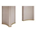 Ver imagem 3 de Sala de Jantar Completa Liz C/ Tampo Madeirado C/ Vidro Oval 218x108cm e 8 Cadeiras Vitta Off White/