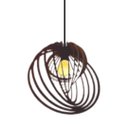 Ver imagem 1 de Luminária Teto Tipo Pendente Espinha Mdf - Completa - Cor: Marrom