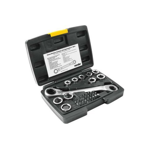 JOGO DE CHAVE ESTRELA VONDER C/BITS 8A19MM CATRACA C/37PCS