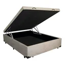 Ver imagem 1 de Cama Box Baú Casal 138 - Suede Bege