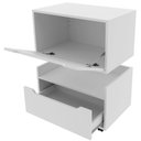 Ver imagem 4 de Kit Balcão e Gabinete de Banheiro 1 Porta 1 Gaveta e Rodízio Branco