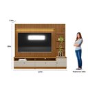 Ver mais imagens de Rack com Painel Ripado 1 Módulo Lateral Ouro Preto Linea Brasil Nature/off White