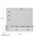 Ver imagem 7 de Rack com Painel Ripado 1 Módulo Lateral Ouro Preto Linea Brasil Nature/off White