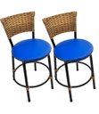 Ver imagem 2 de Kit 2 Banquetas Baixa Cozinha Encosto Juncado