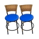 Ver imagem 1 de Kit 2 Banquetas Baixa Cozinha Encosto Juncado