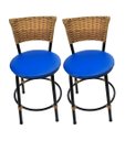 Ver imagem 1 de Kit 2 Banquetas Baixa Cozinha Encosto Juncado