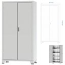 Ver imagem 2 de Armário de Aço 1,94 X 0,90 X 0,40 Cinza - Ultra Móveis