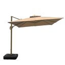Ver imagem 1 de Ombrelone Guarda Sol Premium Alumínio Cáqui 3X3m c/ Base de 120L
