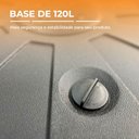 Ver imagem 5 de Ombrelone Guarda Sol Premium Alumínio Cáqui 3X3m c/ Base de 120L