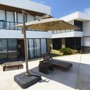 Ver imagem 2 de Ombrelone Guarda Sol Premium Alumínio Cáqui 3x3m C/ Base de 120l