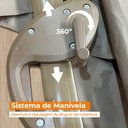 Ver mais imagens de Ombrelone Guarda Sol Premium Alumínio Cáqui 3X3m c/ Base de 120L