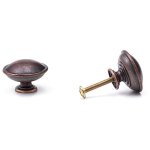 Puxador Redondo em Latão Metal para Móveis,porta,gaveta 4un: Bronze
