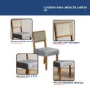 Ver imagem 6 de Mesa de Jantar Liz 180x90cm Vidro 25 mm Cinamomo Off White com Kit 6 Cadeiras Linho Prata -Valdemóve