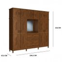 Ver imagem 4 de Guarda-Roupa Casal 1 Espelho e Penteadeira 10 Portas 4 Gavetas Retrô Evidence Espresso Móveis