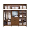 Ver imagem 2 de Guarda-Roupa Casal 1 Espelho e Penteadeira 10 Portas 4 Gavetas Retrô Evidence Espresso Móveis