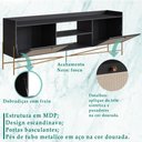 Ver imagem 4 de Rack para Tv 65 Pol 183 Cm Pes Metal 28930 Oslo Nero Artesano Nero