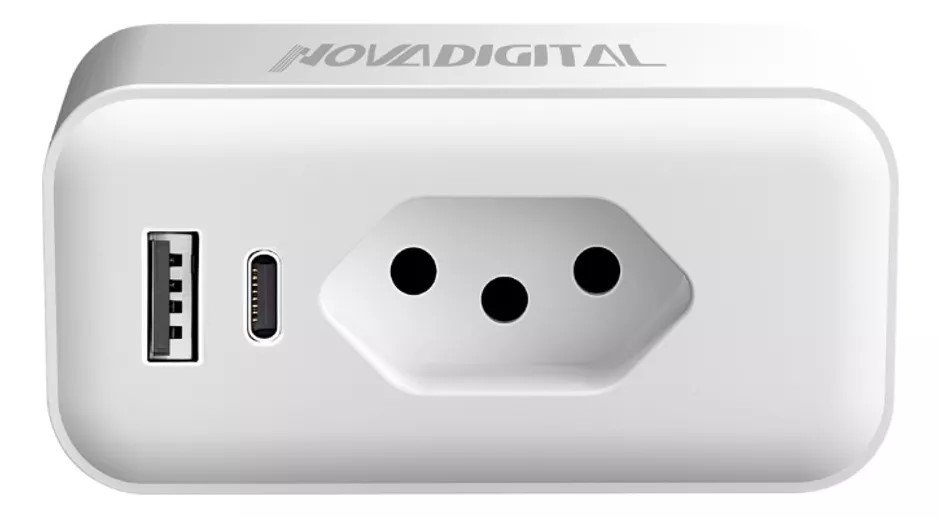 Tomada Inteligente Usb-c Wifi Medidor Consumo Nova Digital - 3