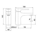 Ver imagem 5 de Misturador Monocomando Lavatório de Mesa Lift Onix Docol