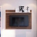 Ver imagem 1 de Painel para TV até 55 Polegadas com Prateleira Multimóveis Crcol-PTV027 Nogueira/Off White