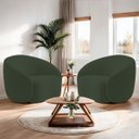 Ver imagem 2 de Kit 02 Poltronas Orgânica Luxo Recepção Amore Linho - Adj Decor