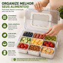 Ver imagem 7 de Maleta Hermetica 9 Divisorias Organizadora Frutas Petiscos Geladeira Multiuso