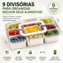 Ver imagem 2 de Maleta Hermetica 9 Divisorias Organizadora Frutas Petiscos Geladeira Multiuso