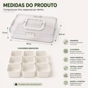 Ver imagem 4 de Maleta Hermetica 9 Divisorias Organizadora Frutas Petiscos Geladeira Multiuso