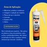 Silicone Pu40 Preto Adesivo Cola Vedação Barone 400g Multiuso - 3