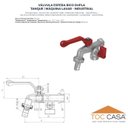 Ver imagem 3 de Torneira Esfera Dupla Tanque Maquina de Lavar 1/2 X 3/4 Ivm Italy