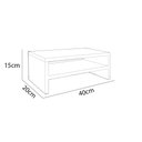 Ver imagem 4 de Suporte para Monitor Madeira 40cm Duplo Notebook Pc Gamer Tv Iara Branco