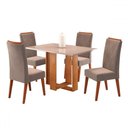Ver imagem 2 de Mesa de Jantar 4 Lugares Nivus Mel/blonde/perola - Viero Móveis